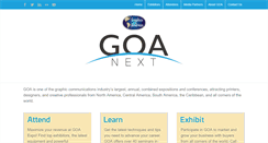 Desktop Screenshot of goaexpo.com